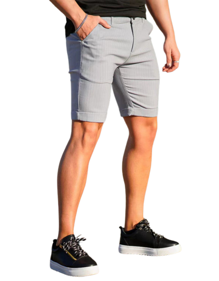 SHOPIQAT Men's Skinny Plaid Plus Size Casual Shorts - Premium from shopiqat - Just $7.200! Shop now at shopiqat